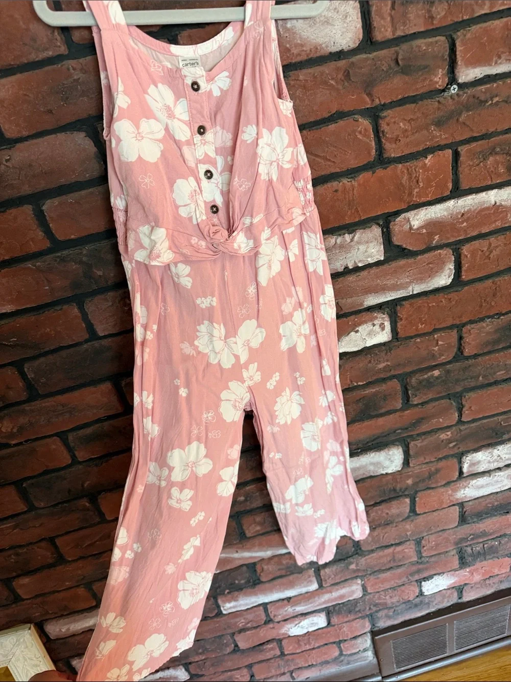 Carter's Kid Pink and White Floral Top